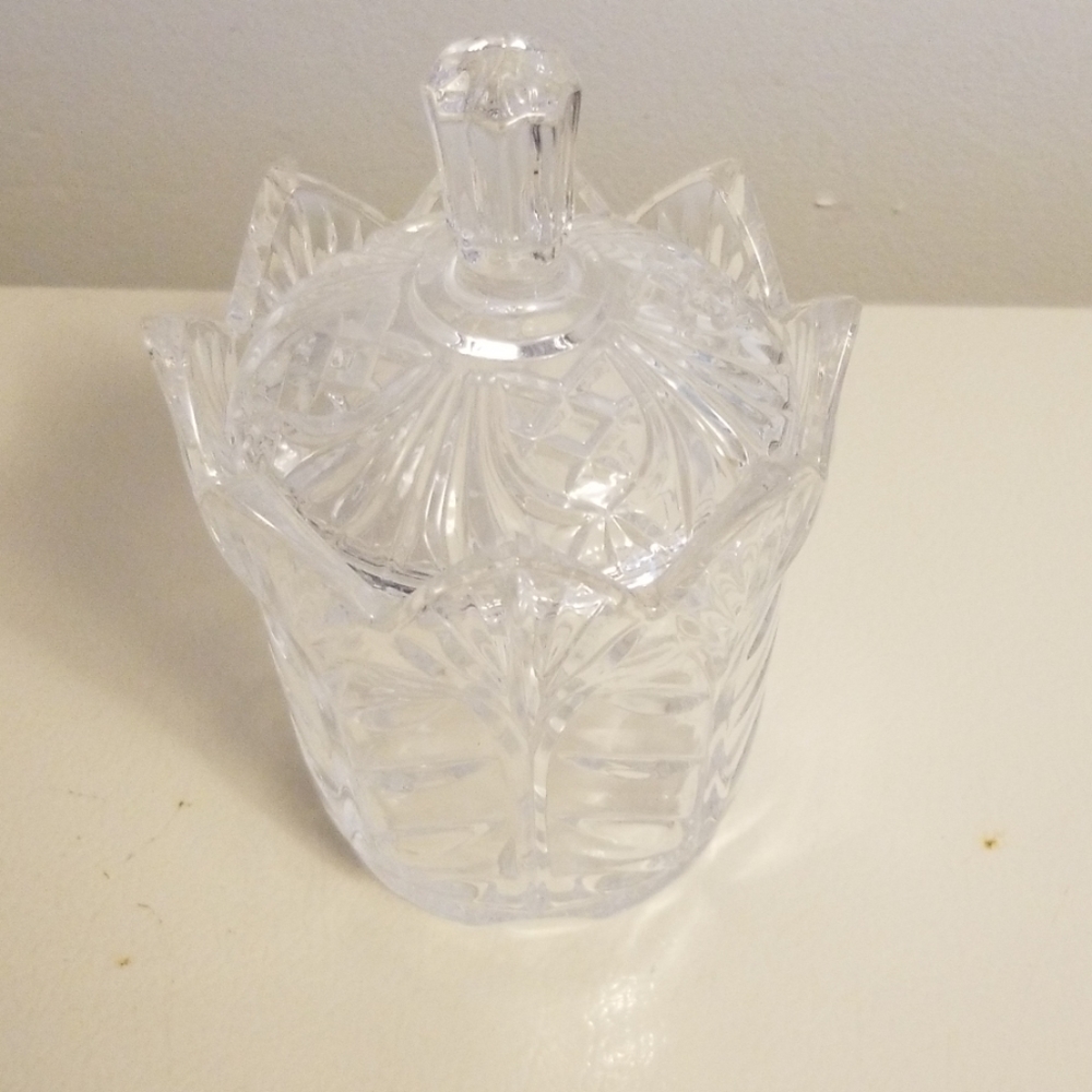 Vintage Crystal candy dish. Clear in color